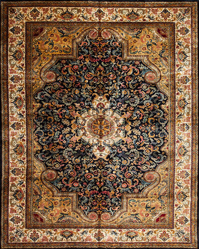 100674 GOLDEN AGE <br>  JEWEL Black/Ivory 11.11 X 17.10